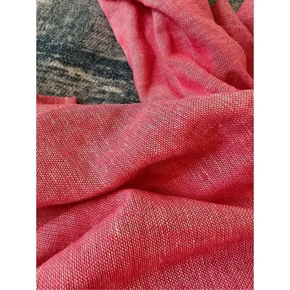 NWT! Jones New York Pink Linen Blend Shacket Jacket With Rolled Tab Small - Picture 7 of 9